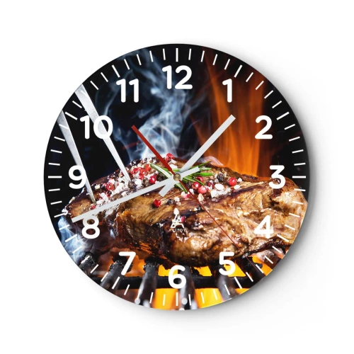 Ceas de perete - Ceas pe sticlă - Suculente și parfumate - 40x40 cm