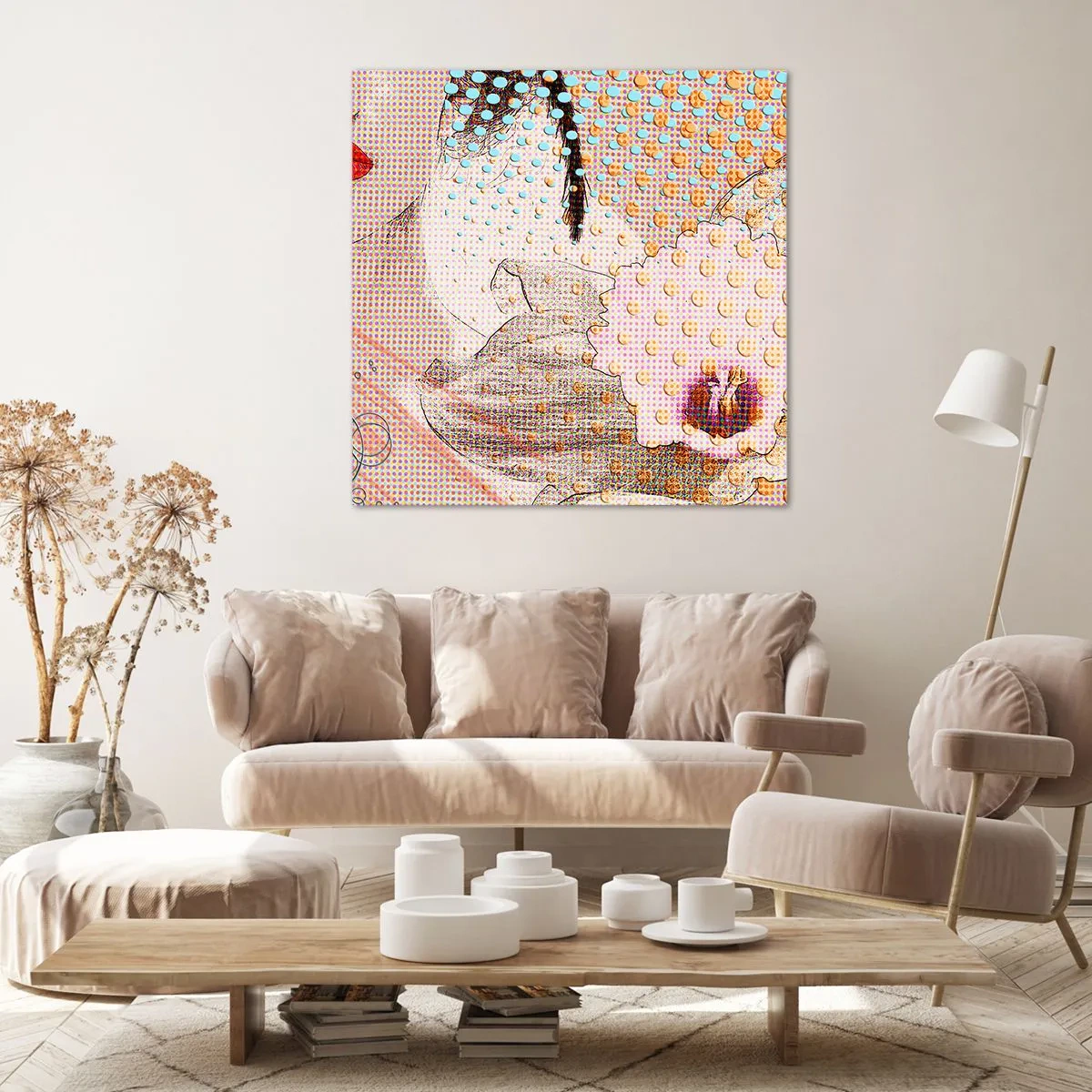 Tablou pe pânză - Eroină de benzi desenate - 60x60 cm