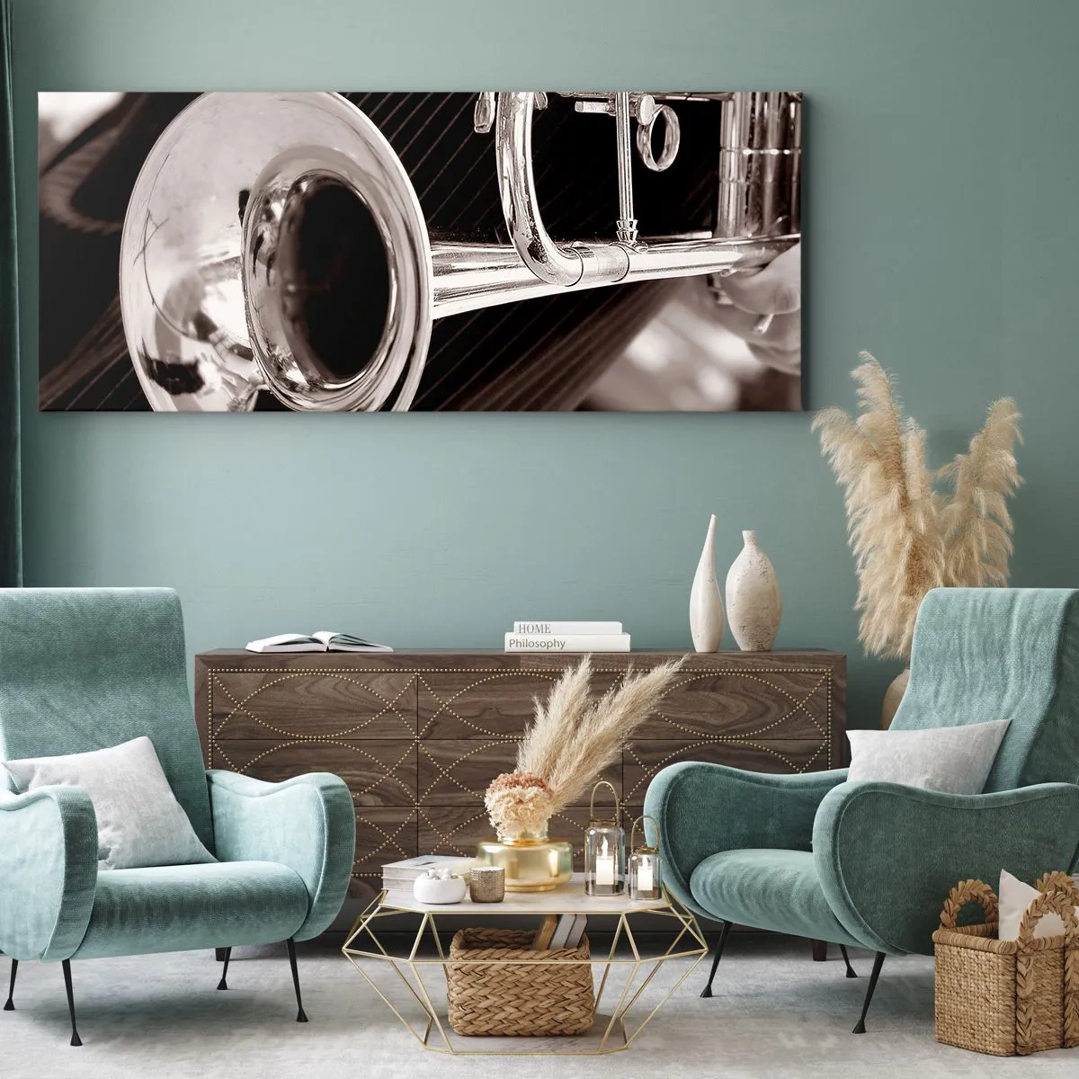 Tablou pe pânză - O călătorie muzicală în anii `30 - 120x50 cm