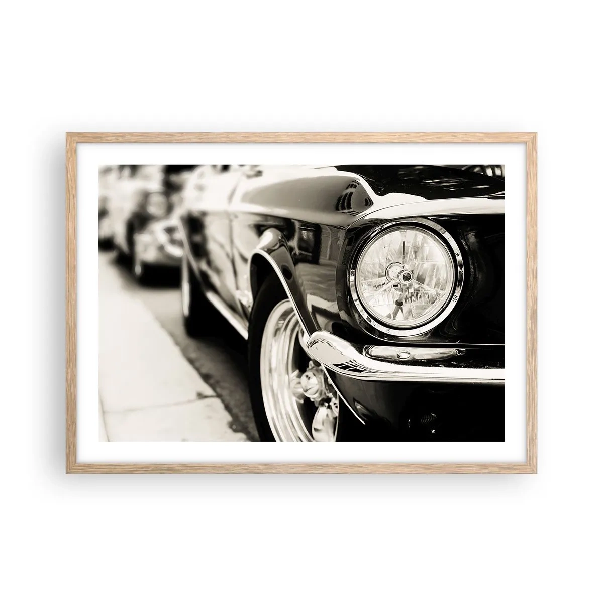 Poster în ramă de stejar deschis - Strălucire durabilă - 70x50 cm