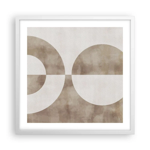 Poster în ramă albă - Similitudini și diferențe - 50x50 cm