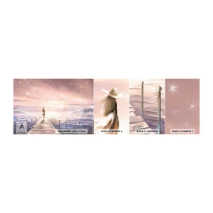 Mostră de Tapet Standard Eco - În lumina unui vis - Peisaj, Femeie, Mare - 100x30 cm