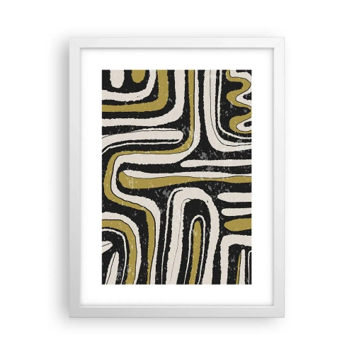 Poster în ramă albă - Compoziție: pasaje și alei - 30x40 cm