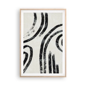 Poster în ramă de stejar deschis - Pe jumătate oprit - 61x91 cm