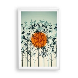 Poster în ramă albă - Soarele japonez - 61x91 cm