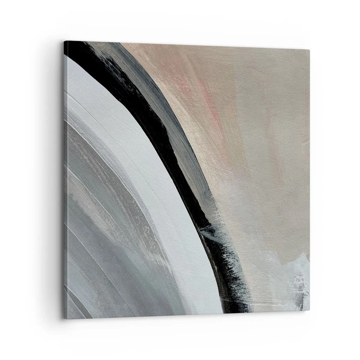 Tablou pe pânză - Compoziție: arc de negru și gri - 60x60 cm