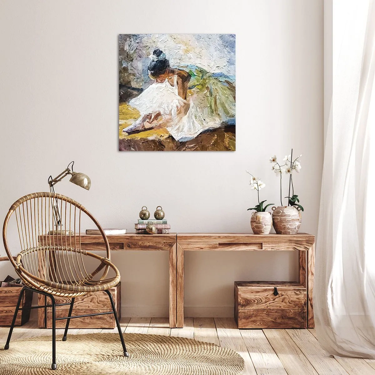 Tablou pe pânză - Dintr-un tablou de Degas - 30x30 cm