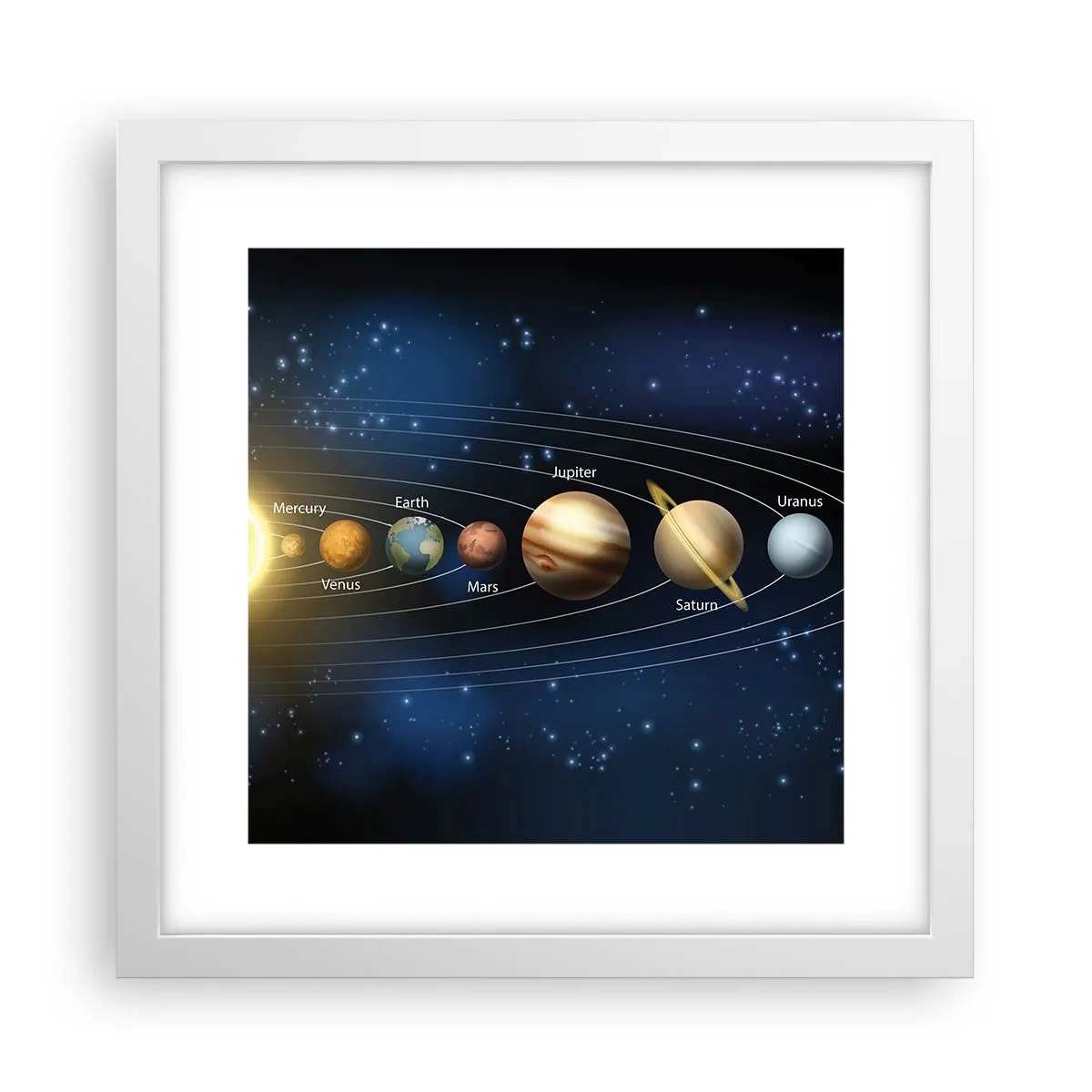 Poster în ramă albă - Una din zece - 30x30 cm