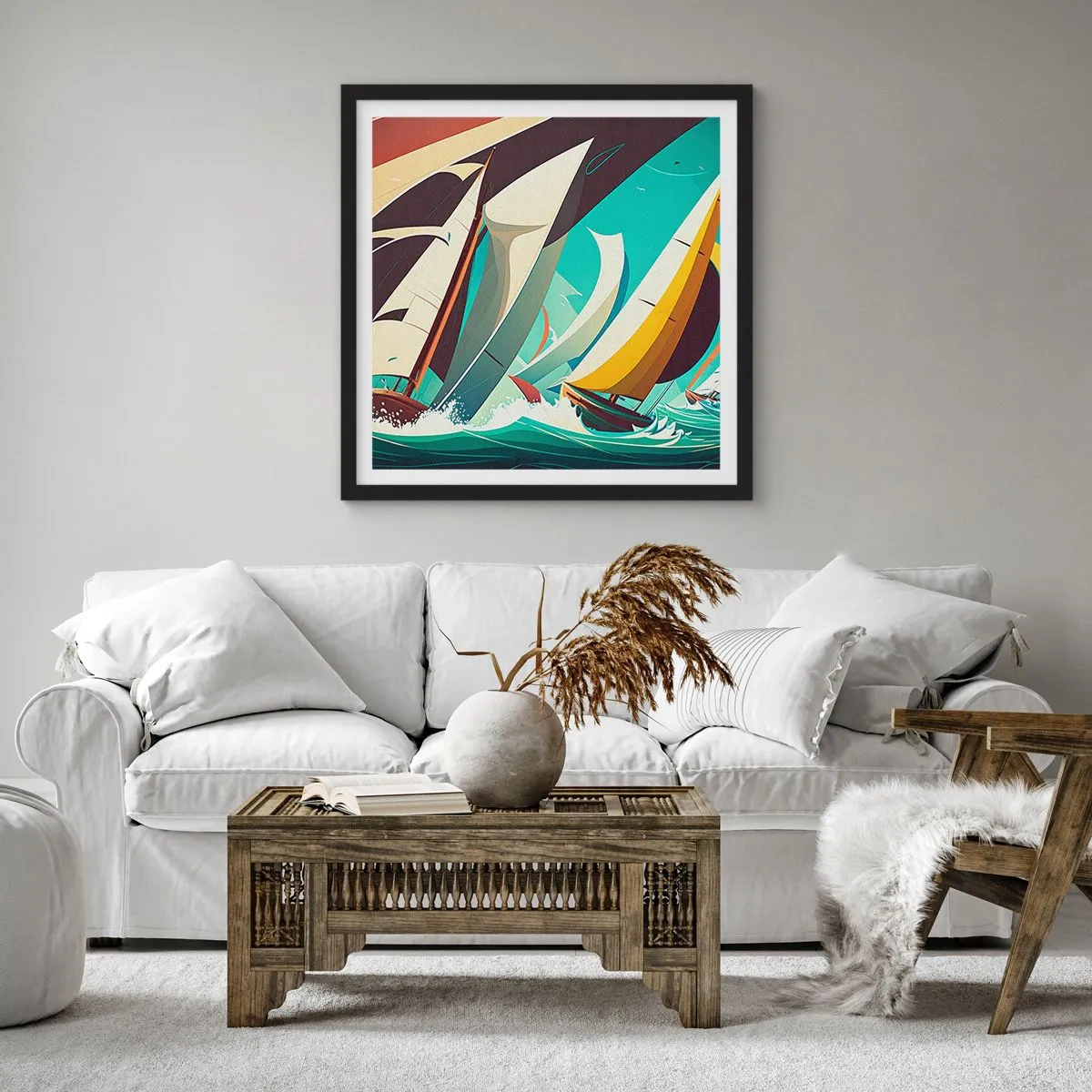 Poster în ramă neagră - Voinici și învingători - 50x50 cm