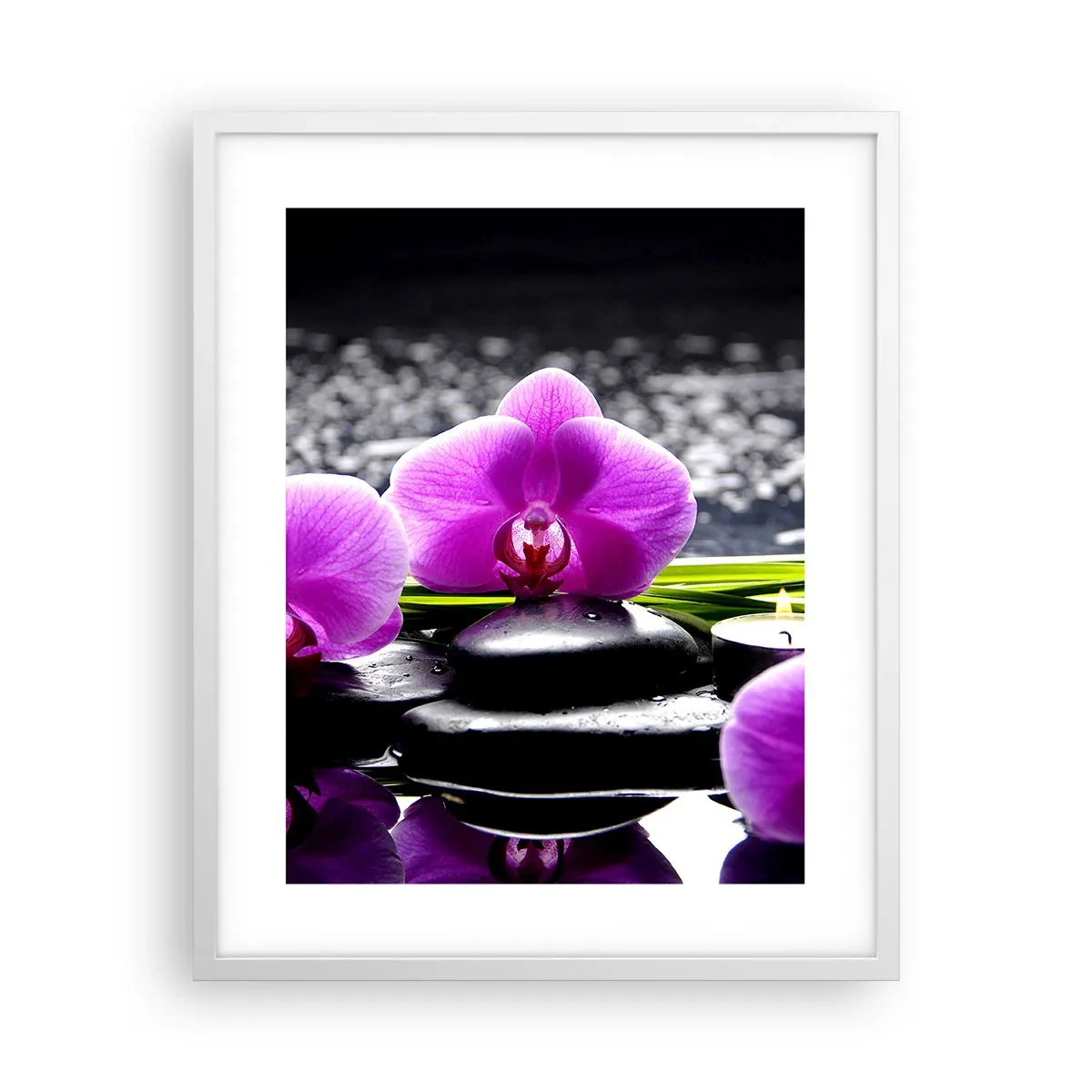 Poster în ramă albă - Să te scufunzi în pace și liniște - 40x50 cm