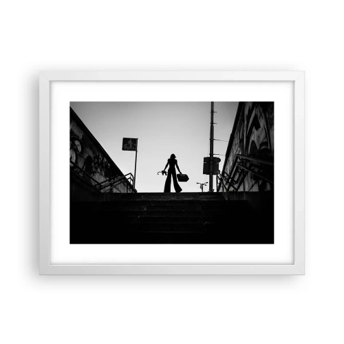 Poster în ramă albă - Rătăcire urbană - 40x30 cm