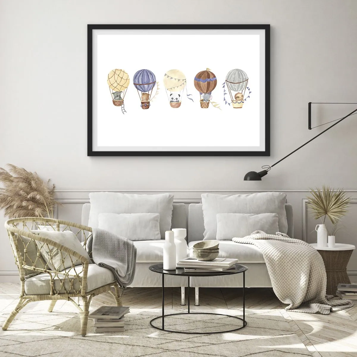 Poster în ramă neagră - Prieteni de călătorie - 91x61 cm