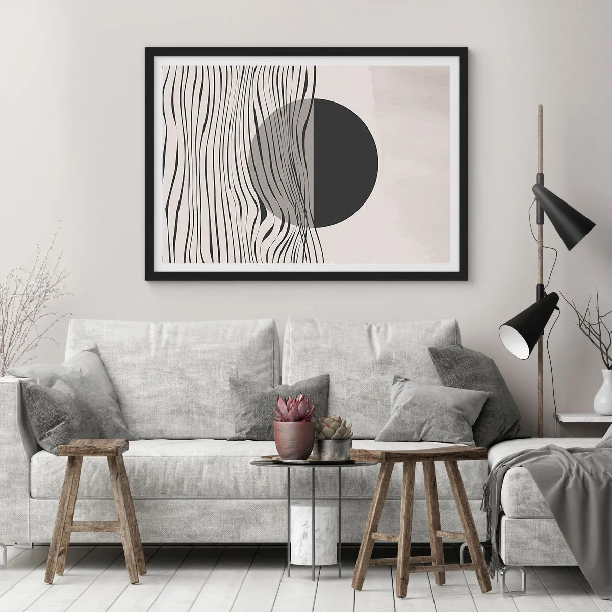 Poster în ramă neagră - Semicompunere - 50x40 cm