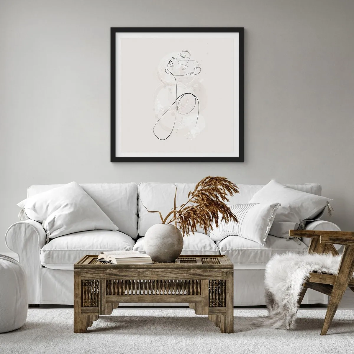 Poster în ramă neagră - Spirala frumuseții - 30x30 cm