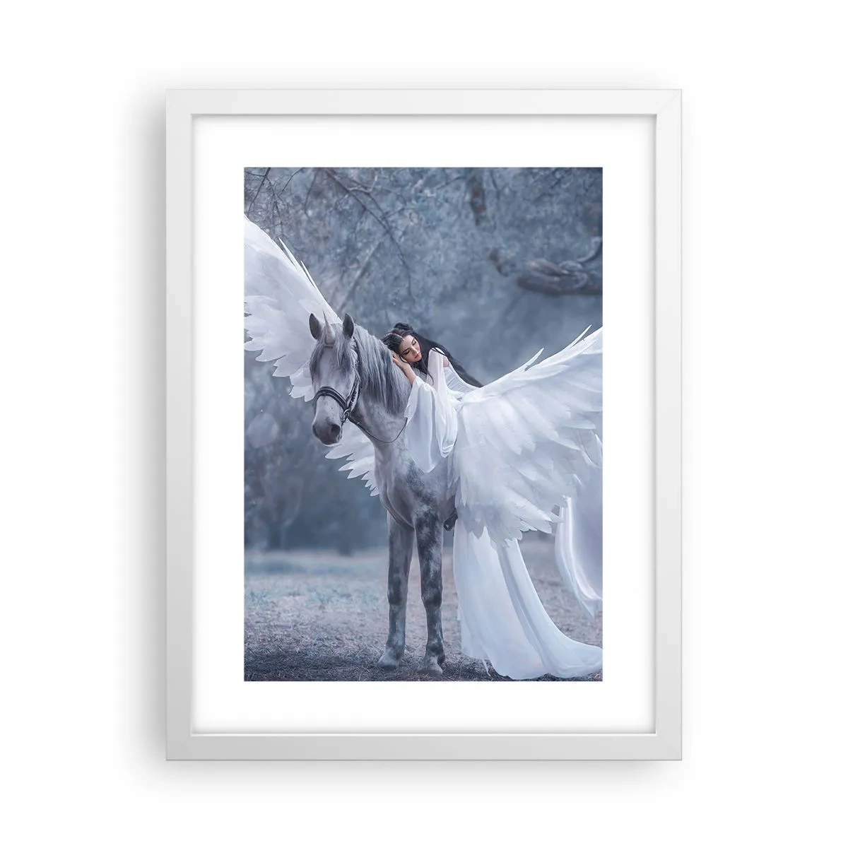 Poster în ramă albă - Moment inspirat - 30x40 cm