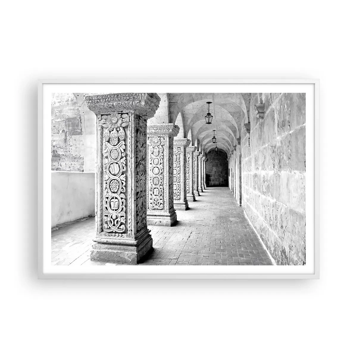 Poster în ramă albă - Și încotro…? - 100x70 cm