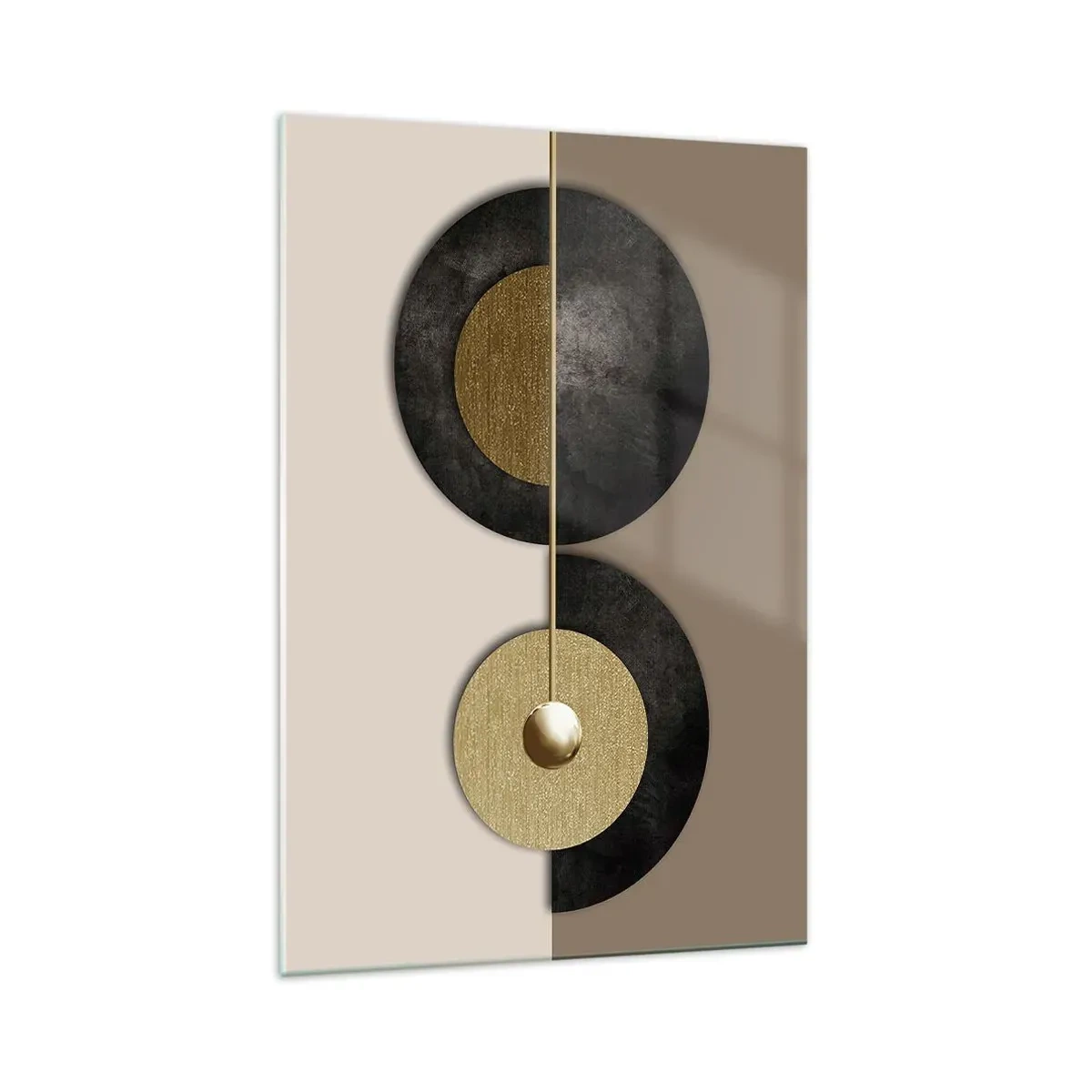 Tablou pe sticlă - Variații în jurul unui cerc - 70x100 cm