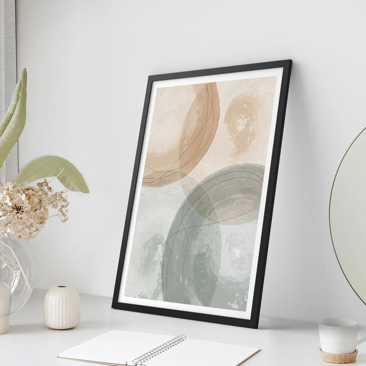 Poster în ramă neagră - Întrepătrunderea lumilor - 40x50 cm