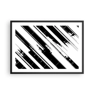 Poster în ramă neagră - Compoziție intensă și dinamică - 70x50 cm