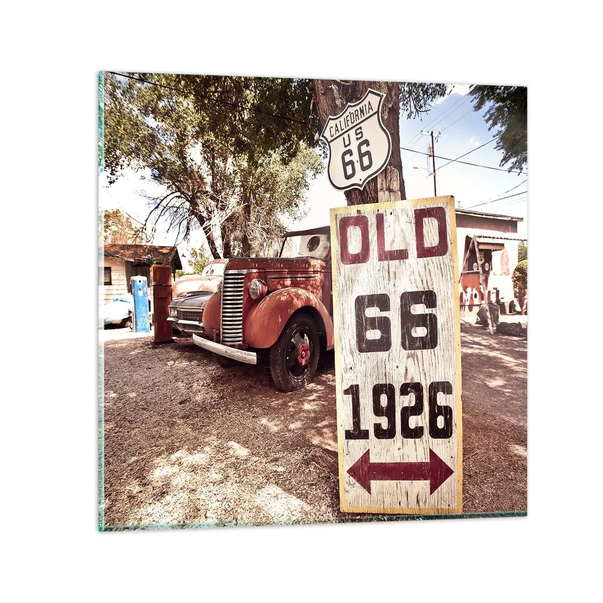 Tablou pe sticlă - O legendă provincială americană - 40x40 cm