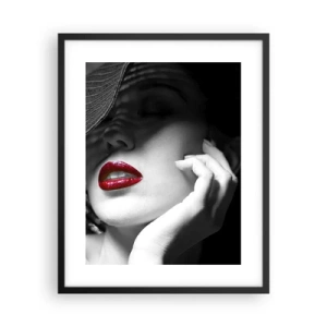 Poster în ramă neagră - Studiu în stacojiu - 40x50 cm