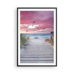 Poster în ramă neagră - Impresie baltică - 61x91 cm