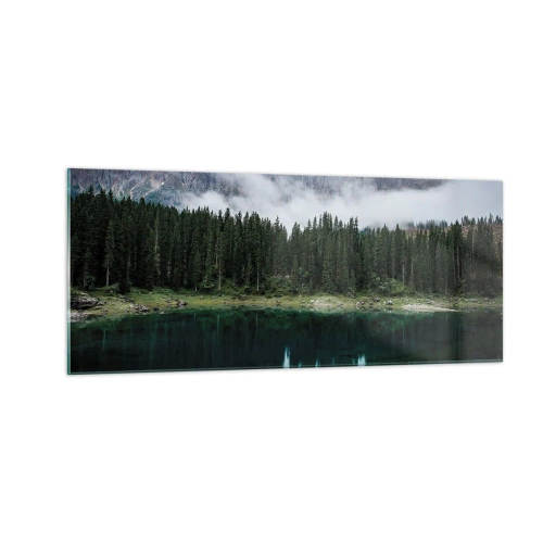 Tablou pe sticlă - Liniște, liniște, să nu trezim apa care doarme... - 100x40 cm