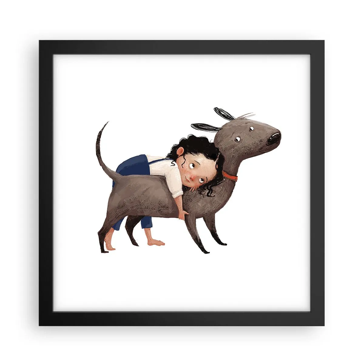 Poster în ramă neagră - Cei mai buni prieteni - 30x30 cm