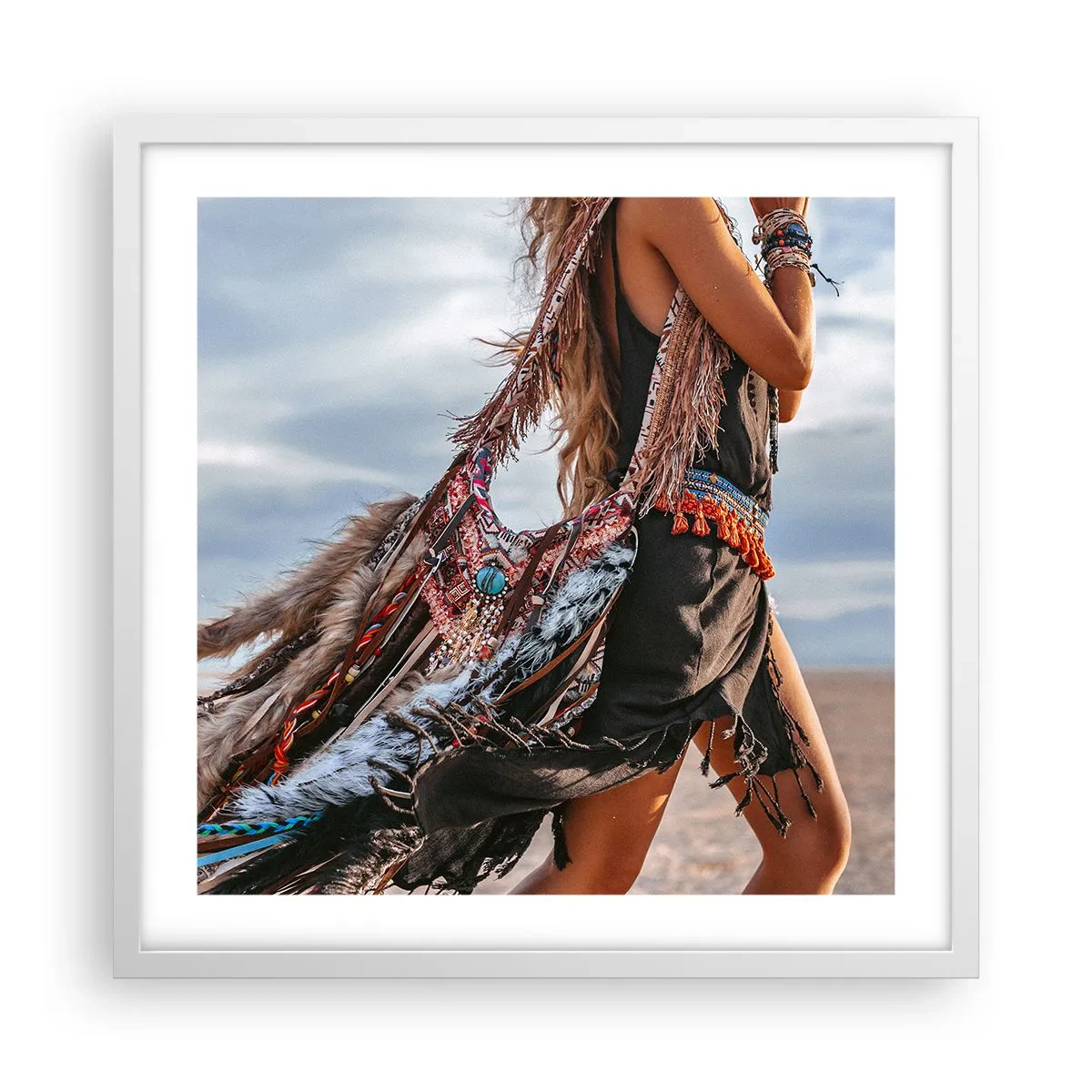 Poster în ramă albă - Iubita șamanului - 50x50 cm