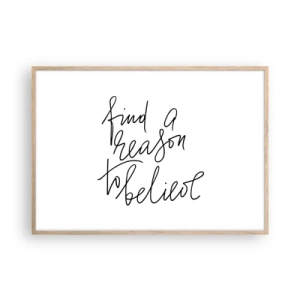 Poster în ramă de stejar deschis - Este posibil - 100x70 cm