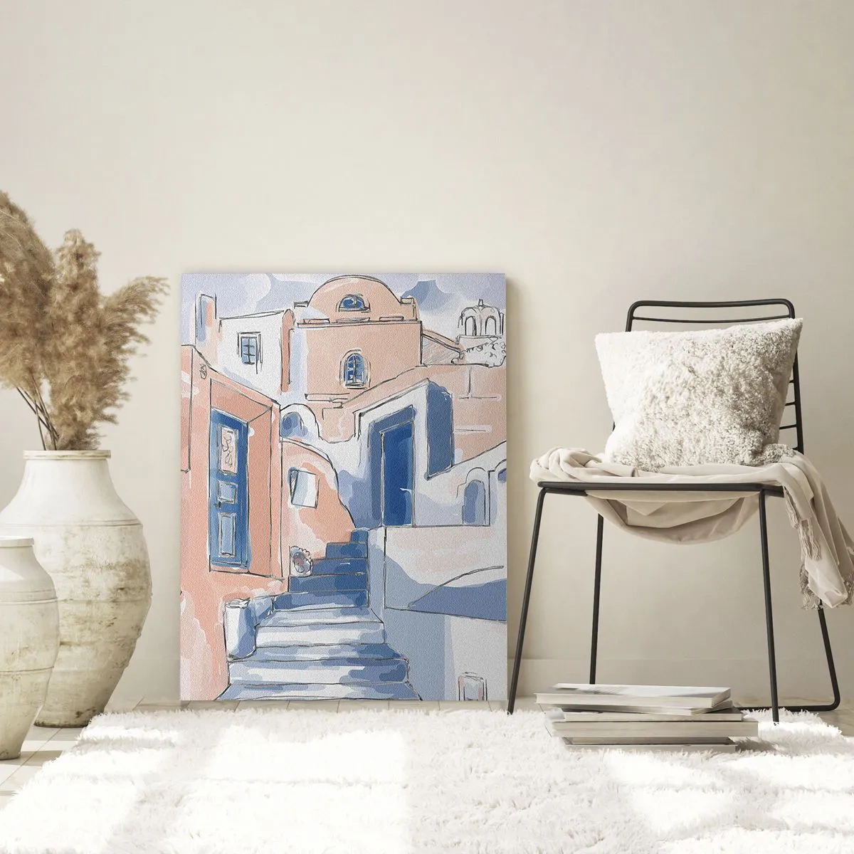 Tablou pe sticlă - Oraș exotic - 50x70 cm