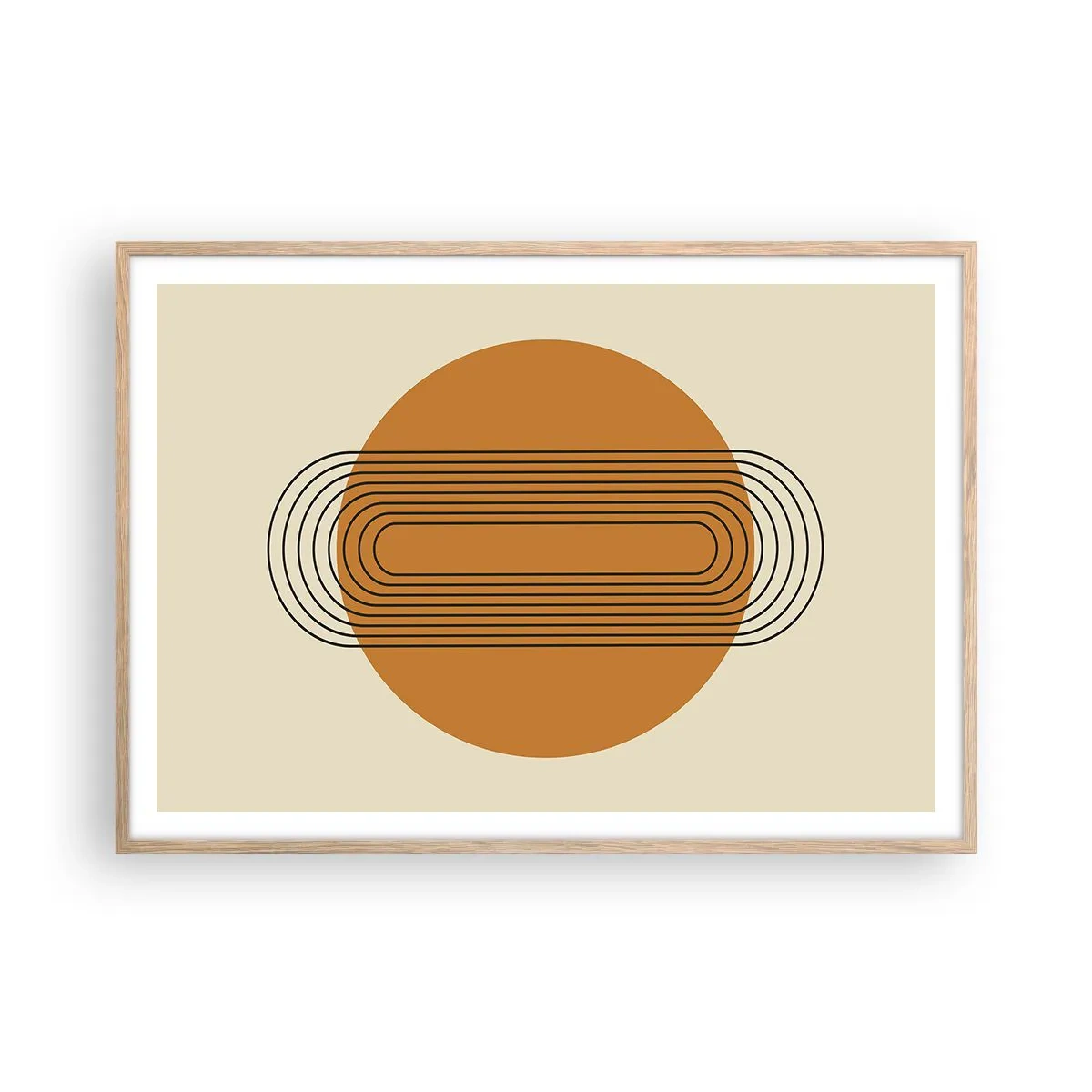 Poster în ramă de stejar deschis - Planul perfect - 100x70 cm