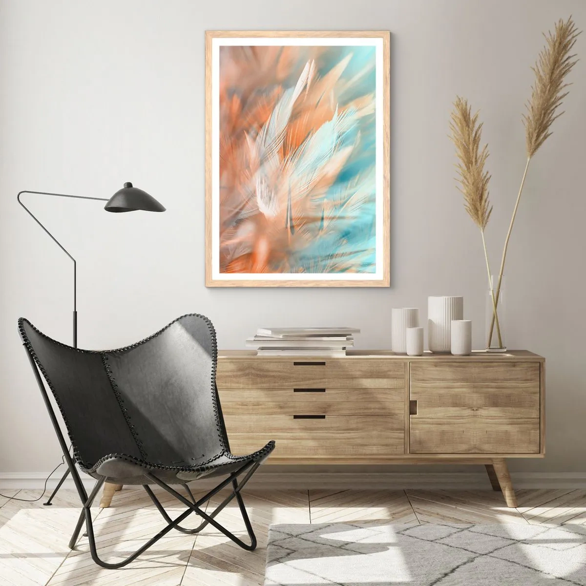 Poster în ramă de stejar deschis - În țara blândeții - 61x91 cm