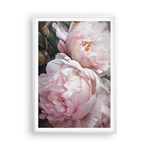 Poster în ramă albă - Oprit din înflorire - 70x100 cm