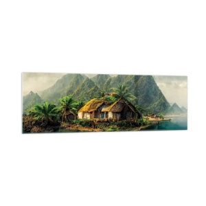 Tablou pe sticlă - Paradisul tropical - 160x50 cm