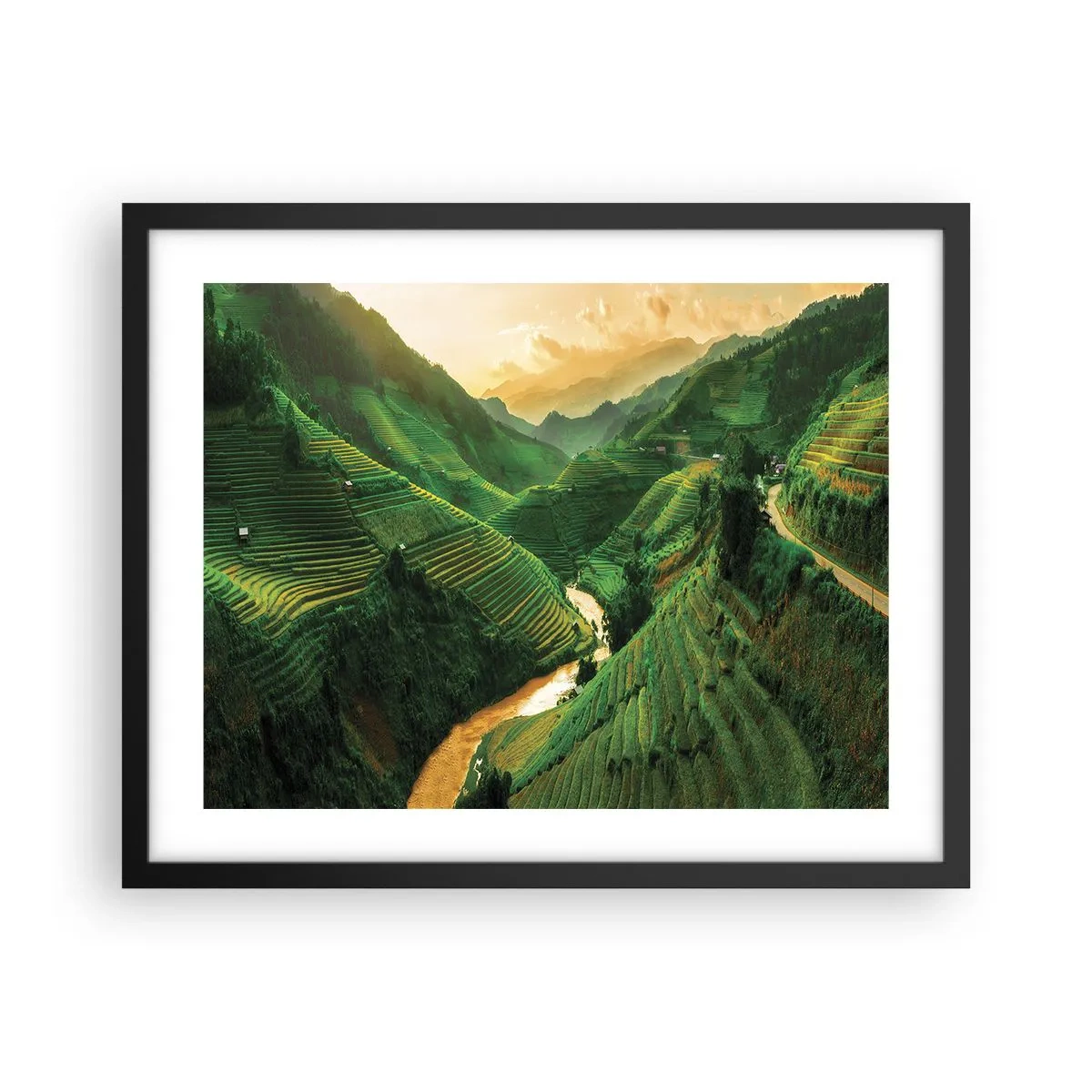 Poster în ramă neagră - Valea vietnameză - 50x40 cm