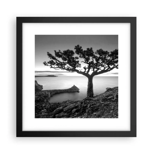 Poster în ramă neagră - Liniște până la orizont - 30x30 cm