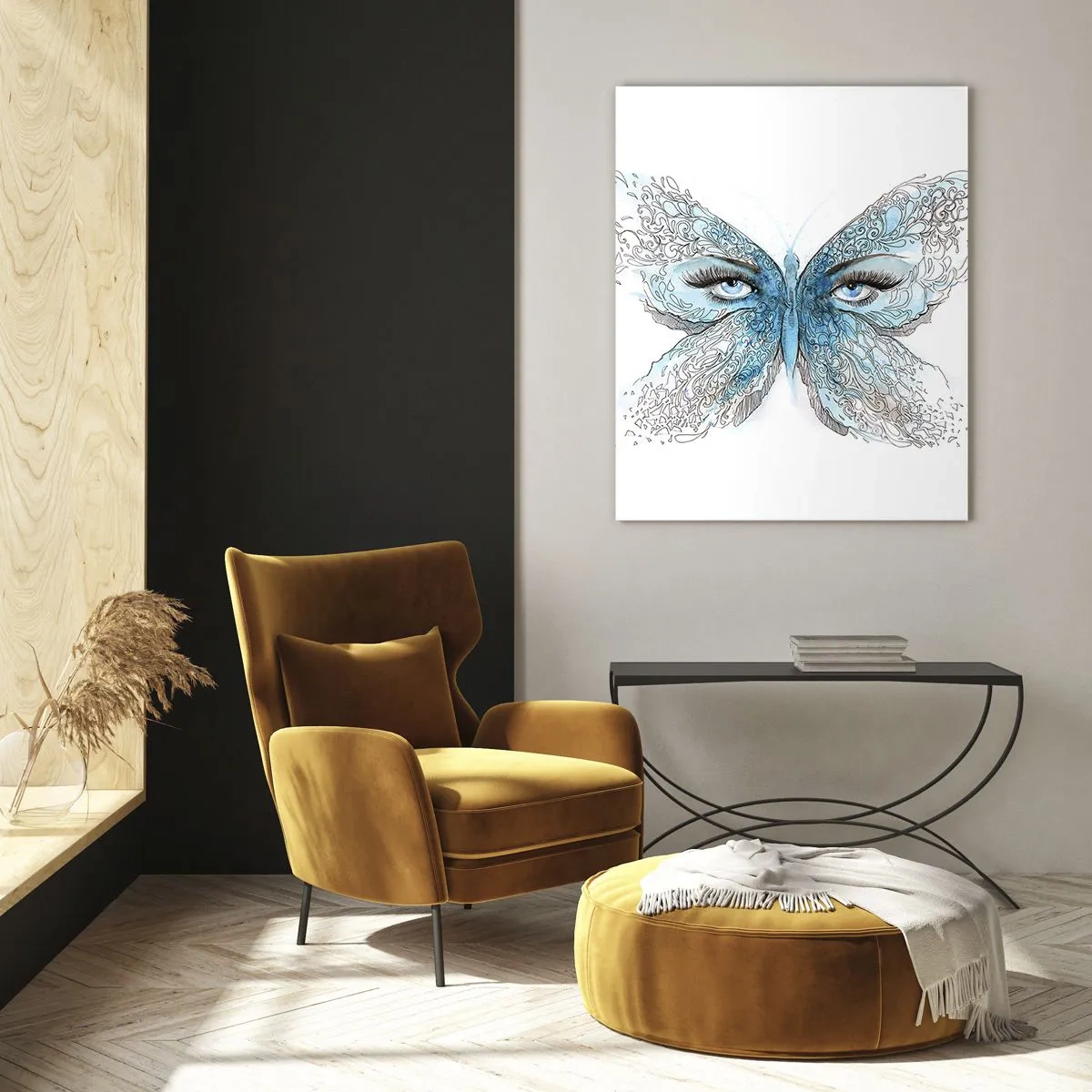 Tablou pe sticlă - Polyommatus eros - 50x70 cm