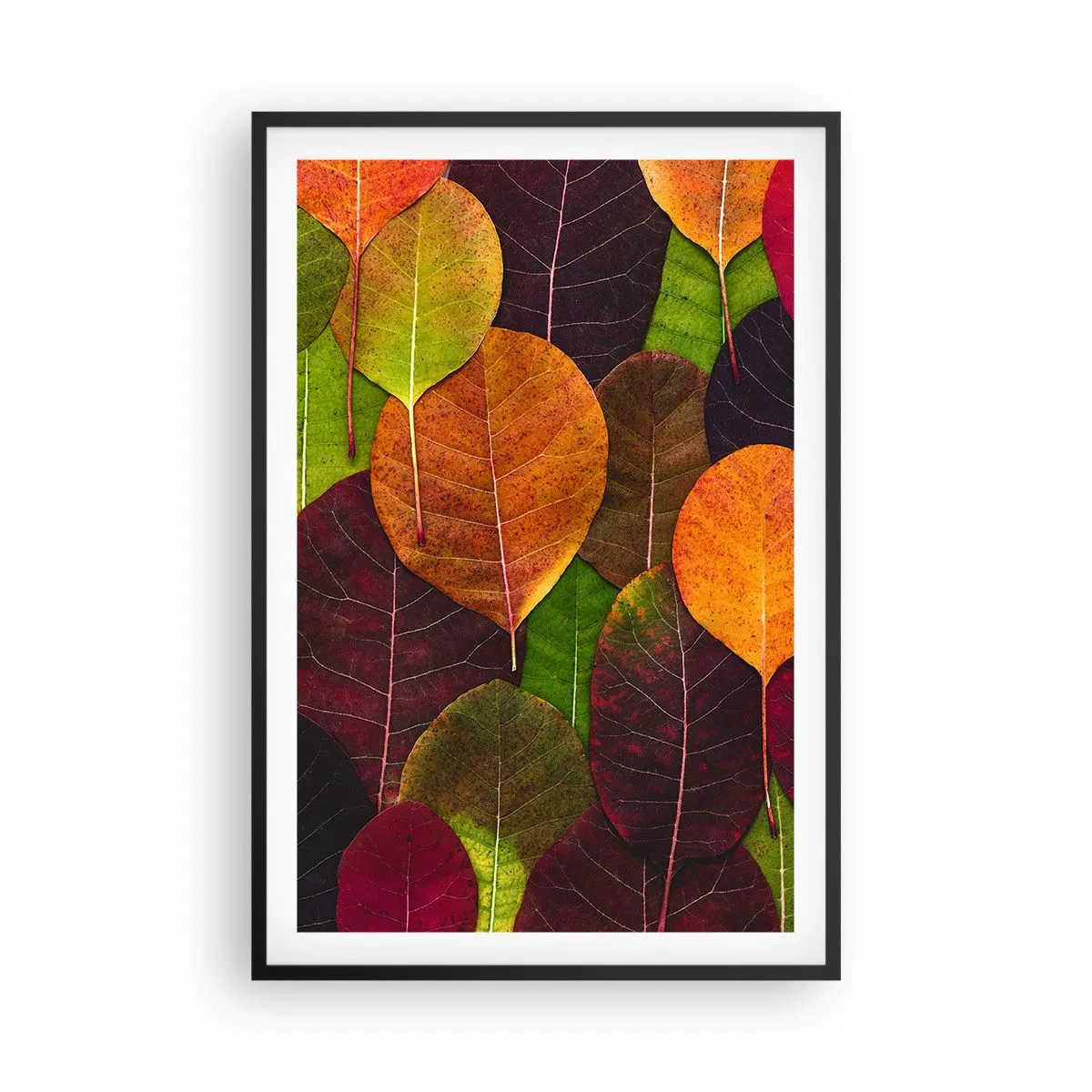 Poster în ramă neagră - Mozaic de toamnă - 61x91 cm