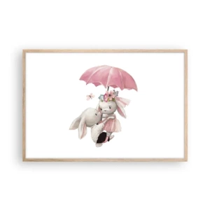 Poster în ramă de stejar deschis - Pur și simplu dragoste - 91x61 cm