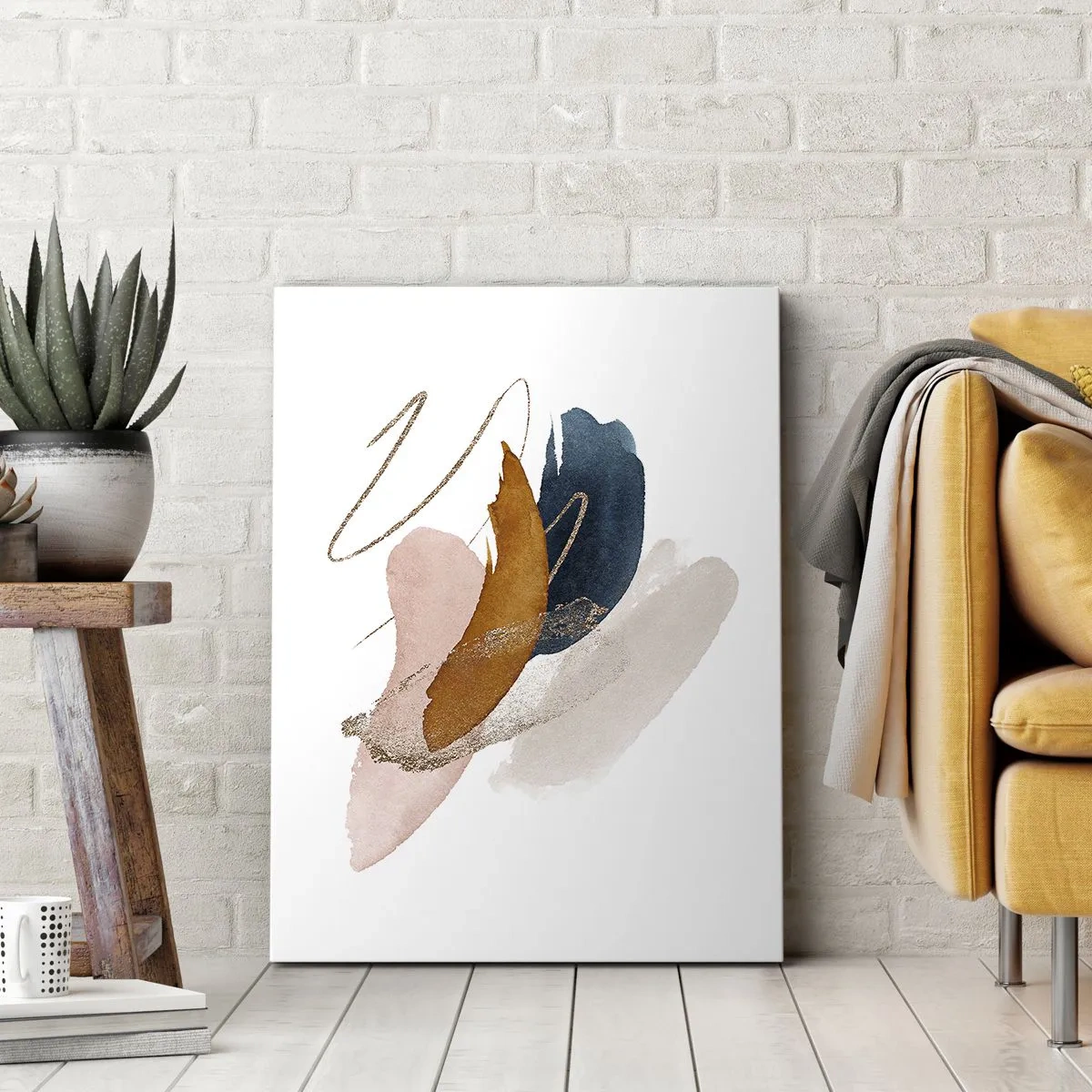 Tablou pe pânză - Compoziție înaripată - 55x100 cm