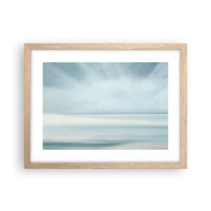 Poster în ramă de stejar deschis - Liniște până la orizont - 40x30 cm