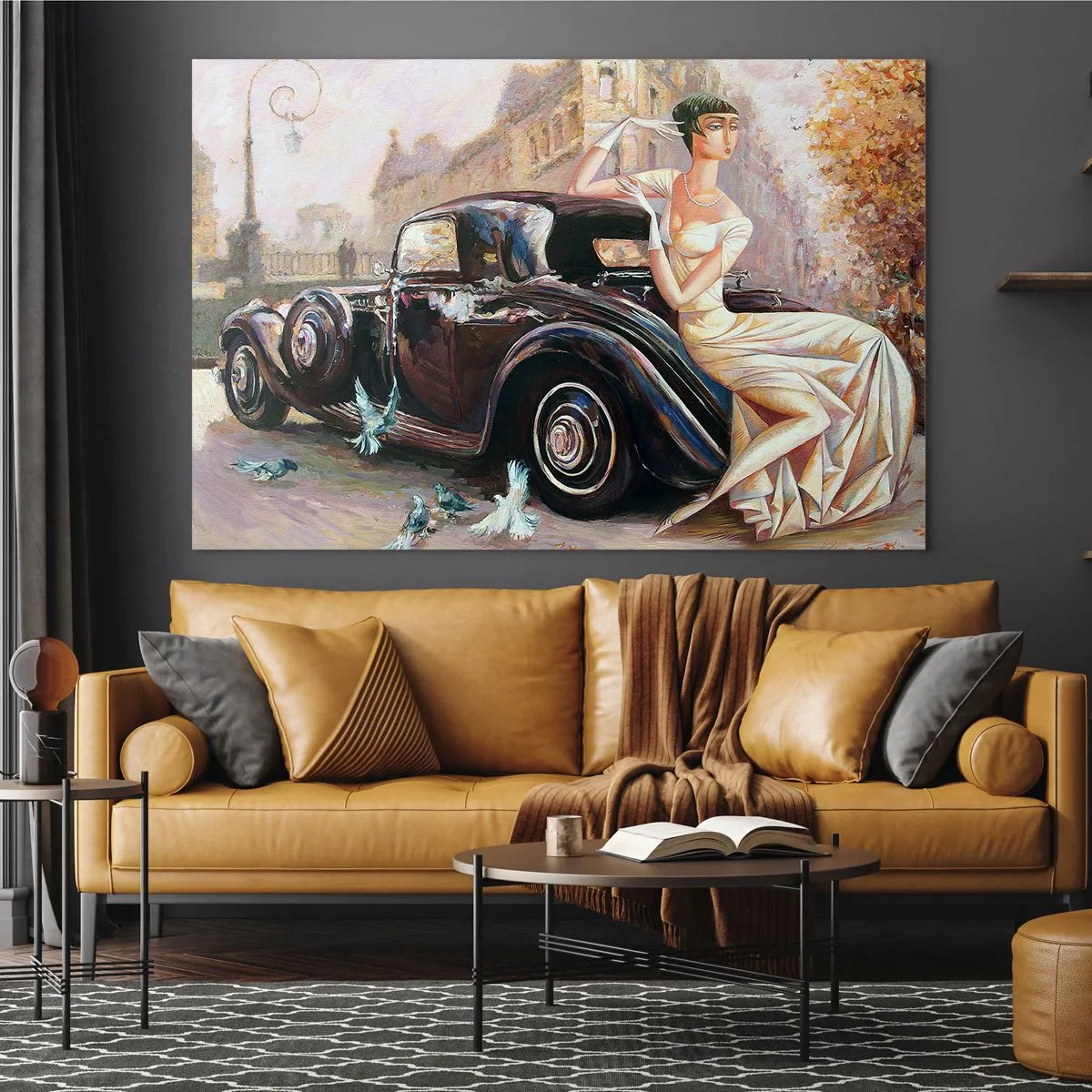 Tablou pe sticlă - Eleganță retro - 120x80 cm