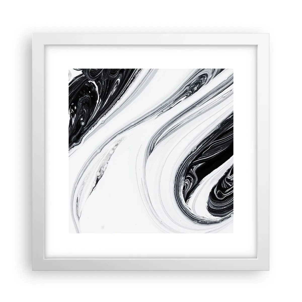 Poster în ramă albă - Combinație de contrarii - 30x30 cm