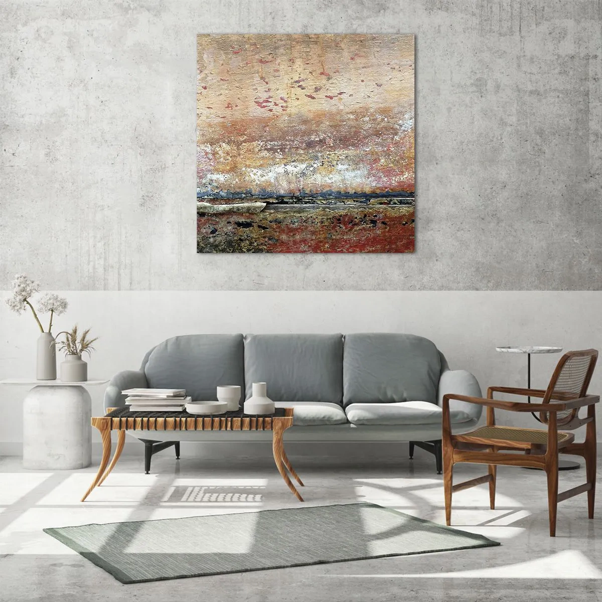 Tablou pe sticlă - Oare este marea? - 70x70 cm