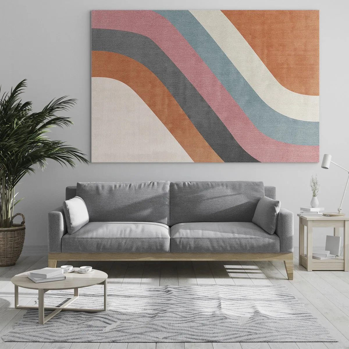 Tablou pe sticlă - Compoziție diagonală - mișcare - 100x70 cm