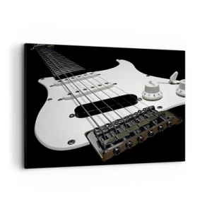 Tablou pe pânză - Sunet ascuns în alb - 120x80 cm