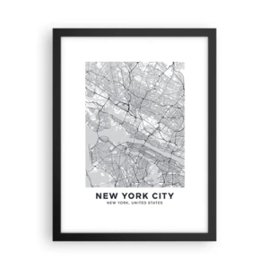 Poster în ramă neagră - Anatomia unei metropole - 30x40 cm