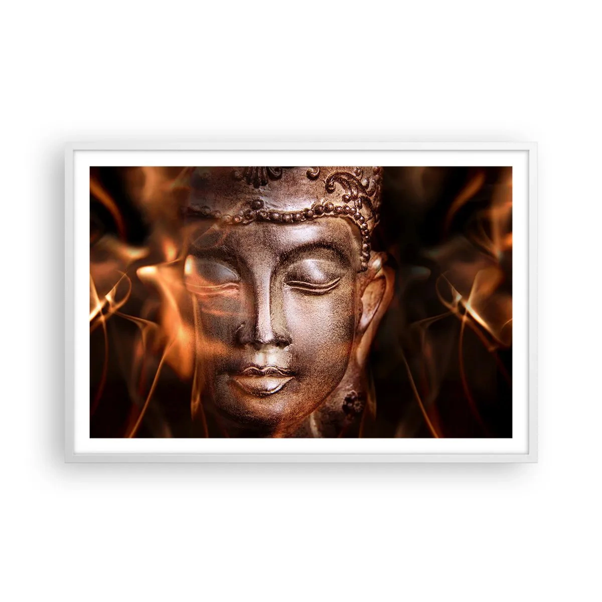 Poster în ramă albă - Există doar aici și acum - 91x61 cm