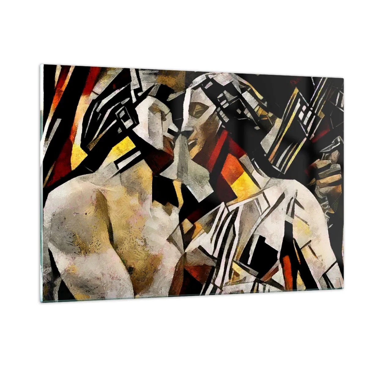 Tablou pe sticlă - Sărut statuar - 120x80 cm